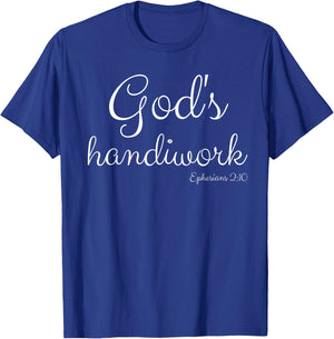 God's Handiwork Ephesians 2:10 Bible Christian Self Esteem T-Shirt - T-Shirt | Royal