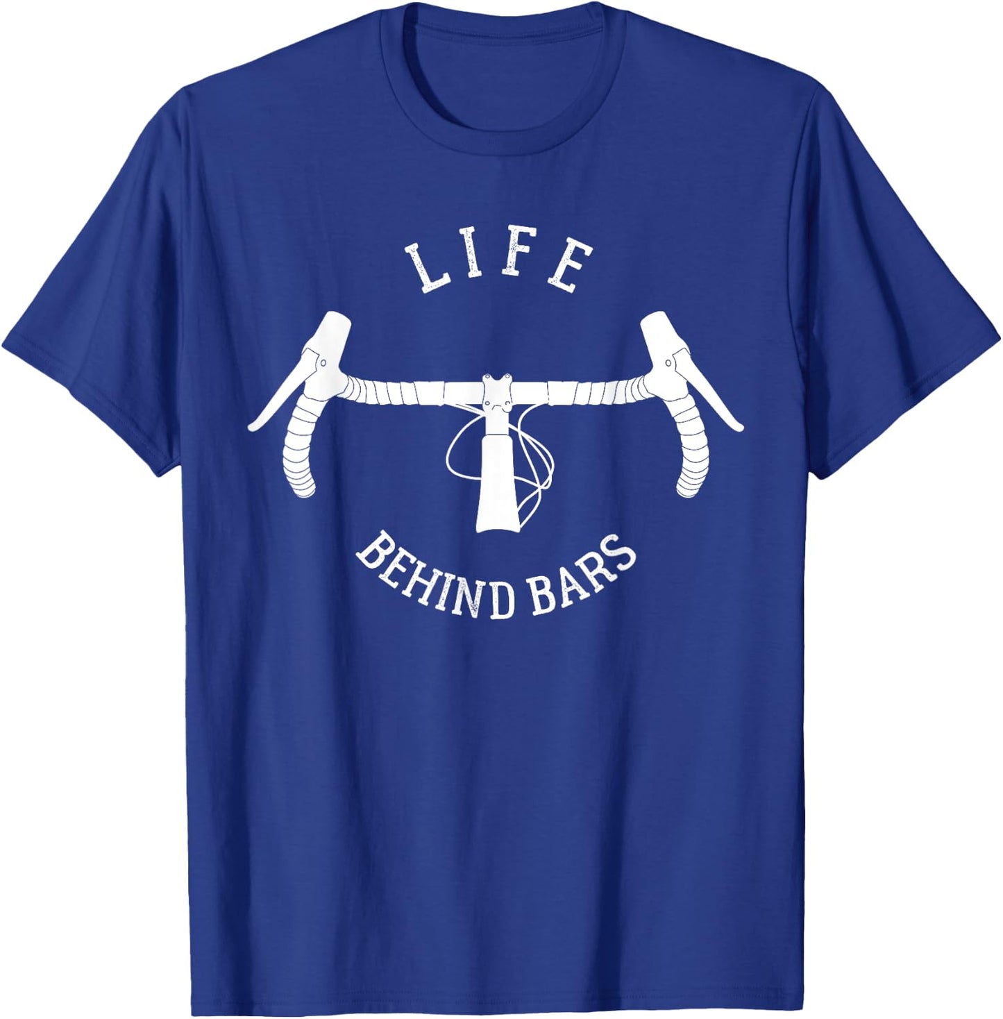 Funny Road Cycling Gift Bike Women Life Behind Bars T-Shirt - T-Shirt | Royal