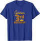 Golden Third Birthday Three Year Old Special Occasion T-Shirt - T-Shirt | Royal