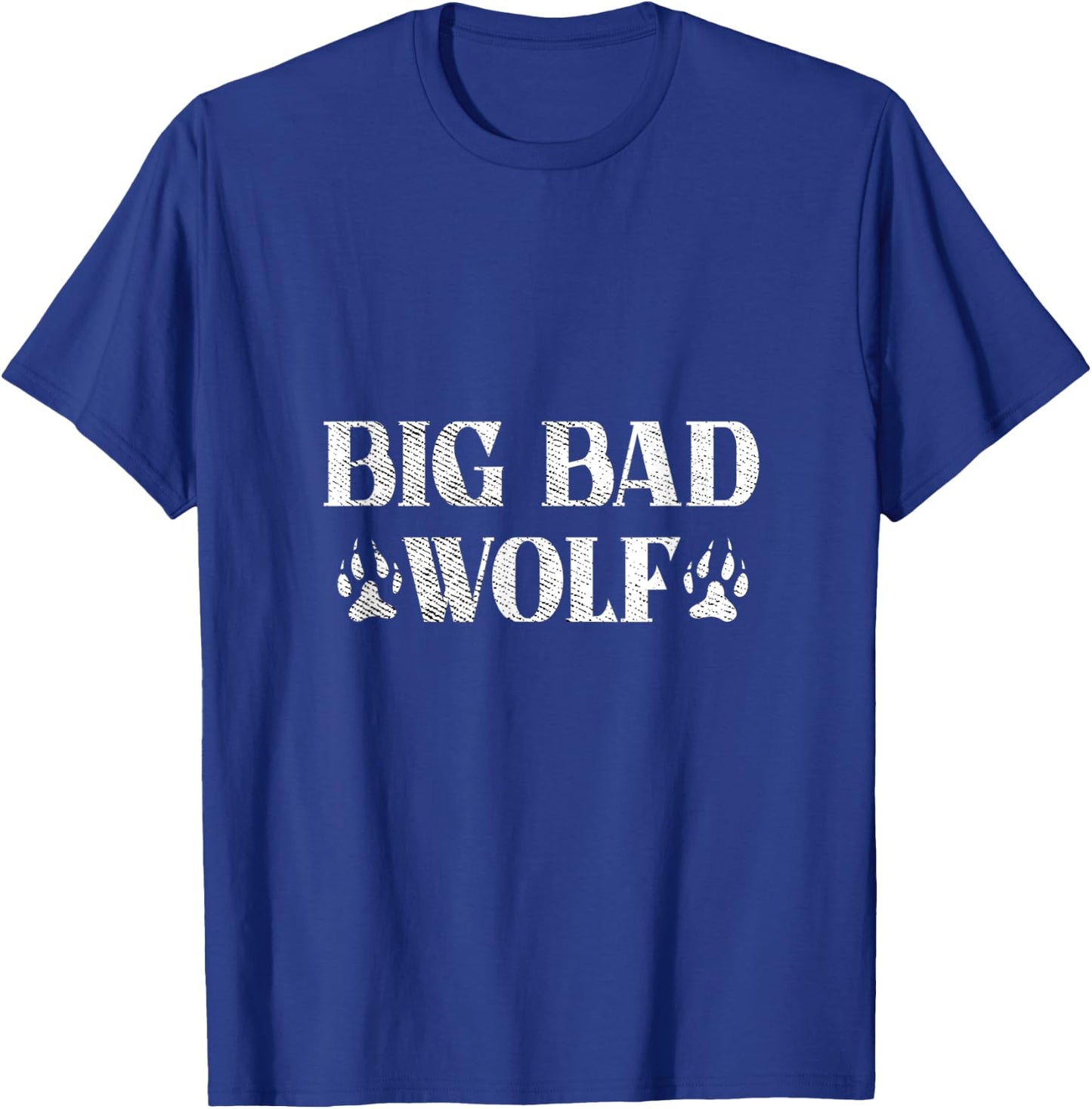 BIG and bad Wolf Paw Print Funny T-Shirt - T-Shirt | Royal