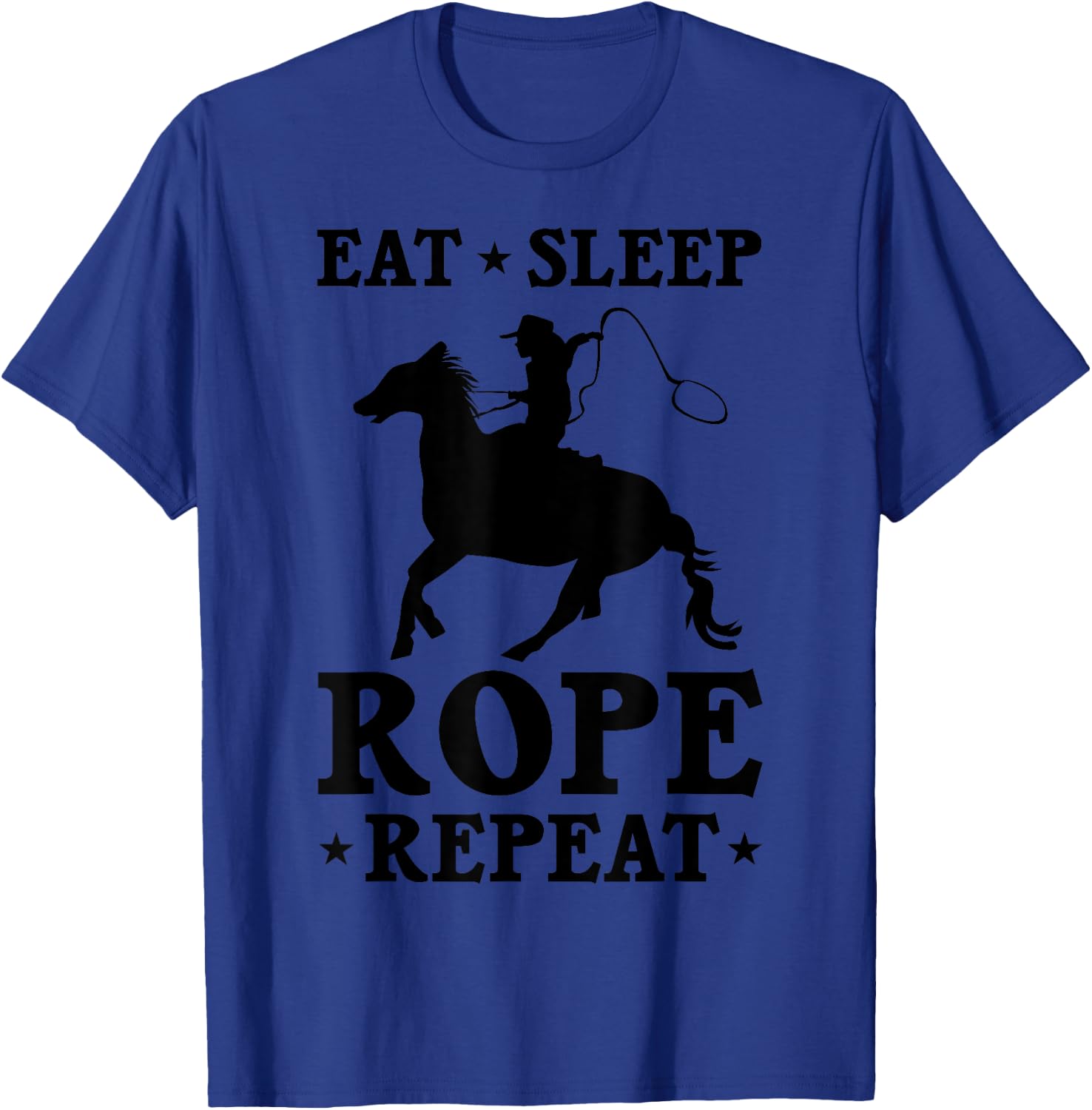 Funny Rodeo Gift Women Boys Girls Cool Horse Roping T-Shirt - T-Shirt | Royal
