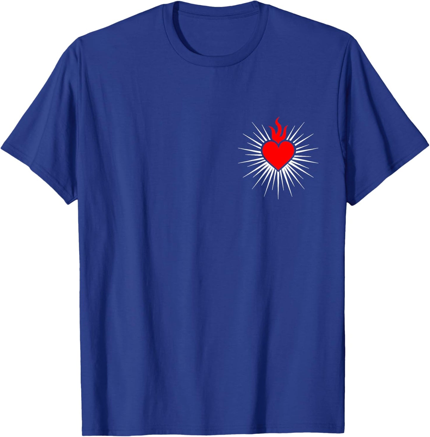Sacred Heart Love Jesus Christ God Christian Church Religion T-Shirt - T-Shirt | Royal