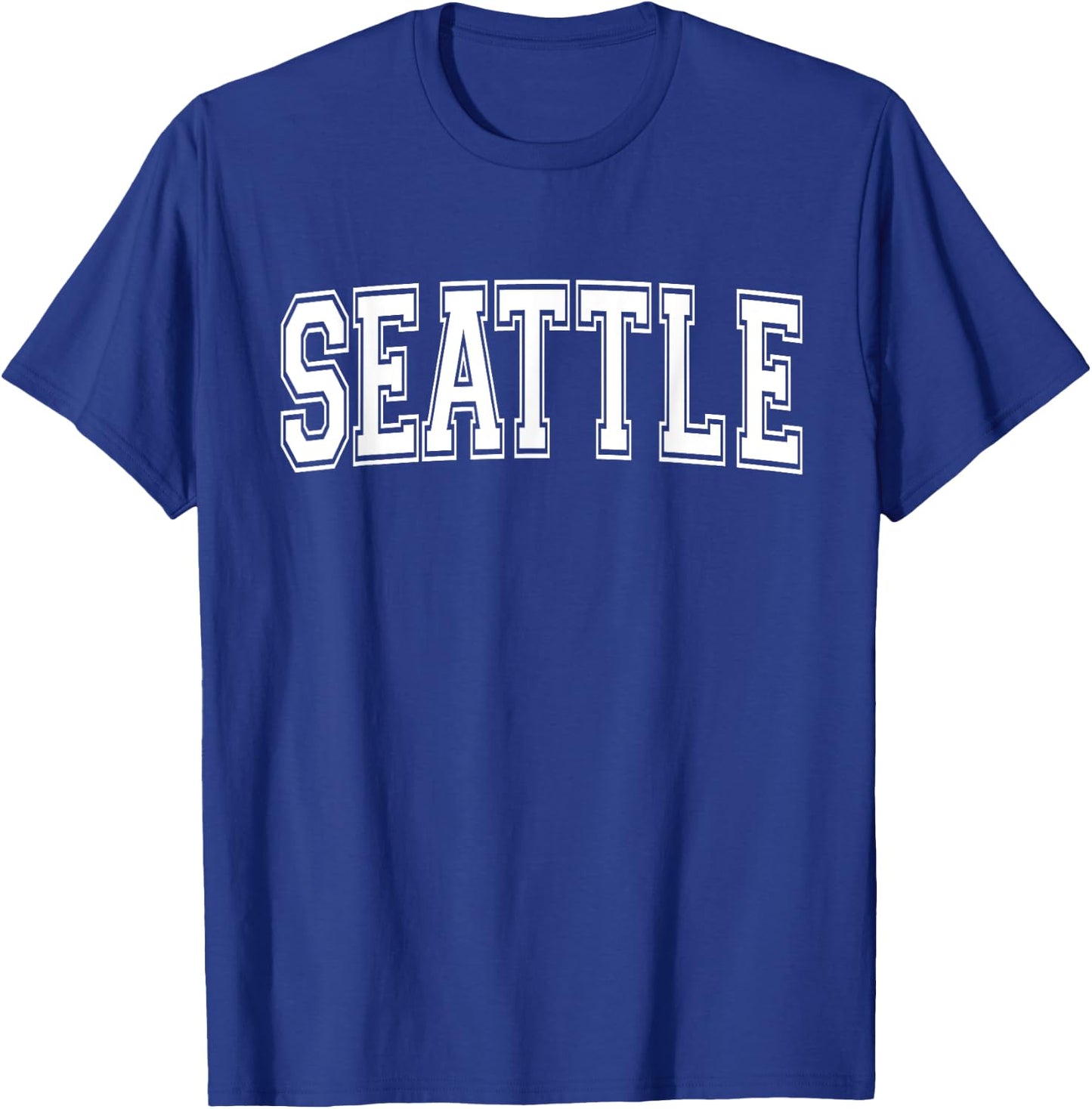 SEATTLE WA WASHINGTON USA Vintage Sports Varsity Style T-Shirt - T-Shirt | Royal