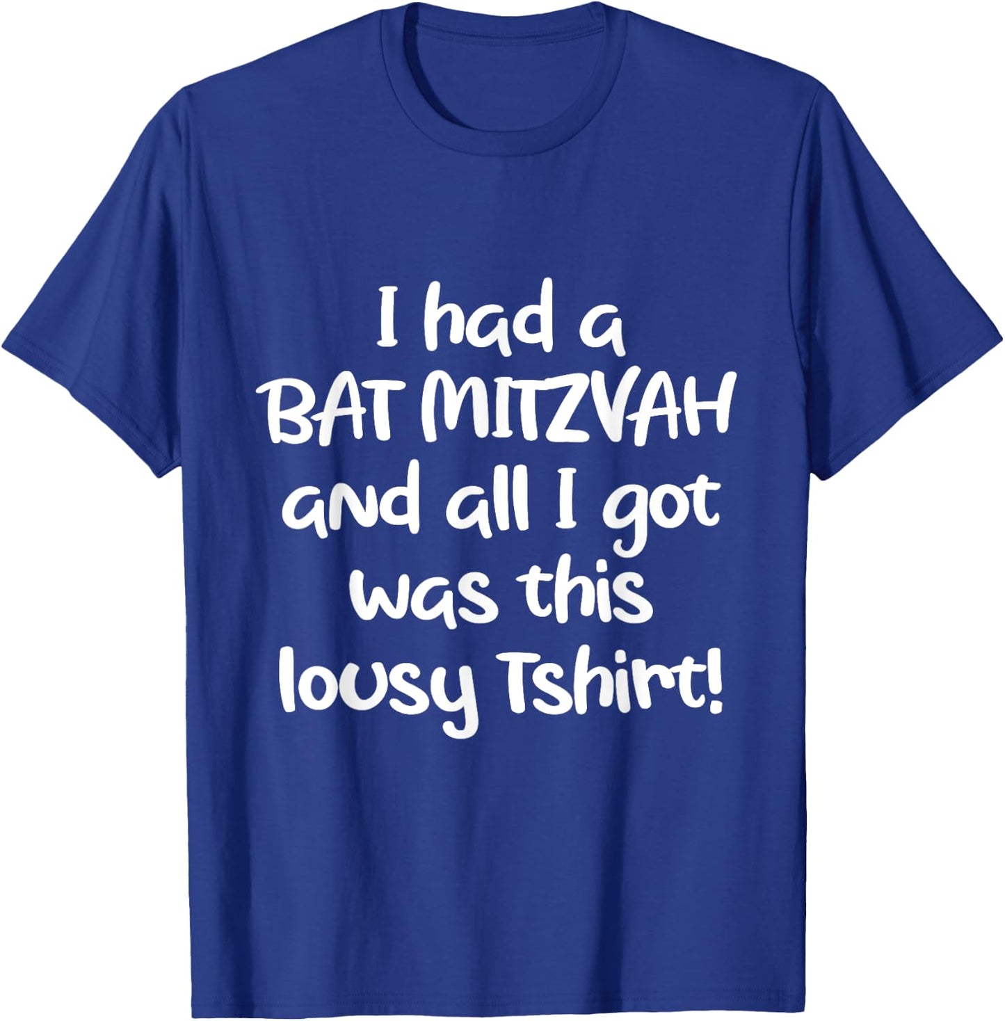 Funny Jewish Bat Mitzvah Cute Meme Gag Gift T-Shirt - T-Shirt | Royal