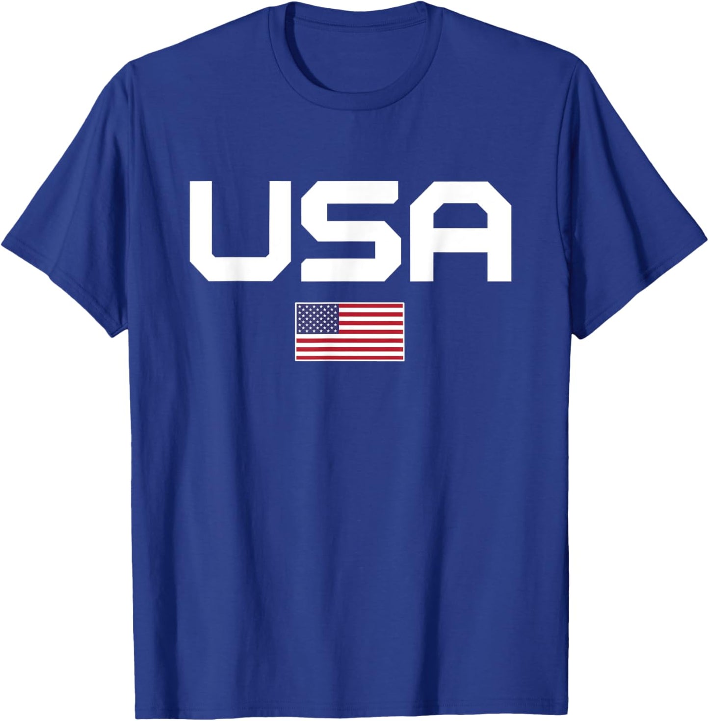 American Flag Cool Patriotic Men Women 4th of July USA Flag T-Shirt - T-Shirt | Royal