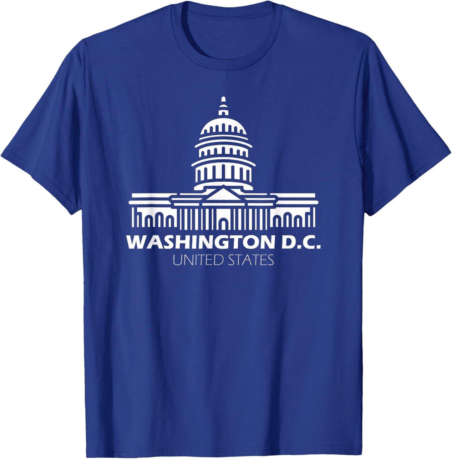 Washington DC Capitol Hill USA City Landmark Souvenir Adults T-Shirt - T-Shirt | Royal