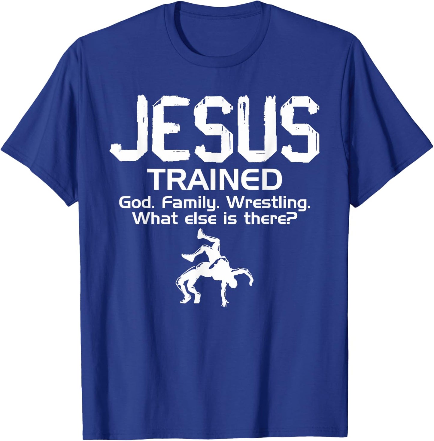 Vintage Jesus Trained Wrestling Women 2 T-Shirt - T-Shirt | Royal