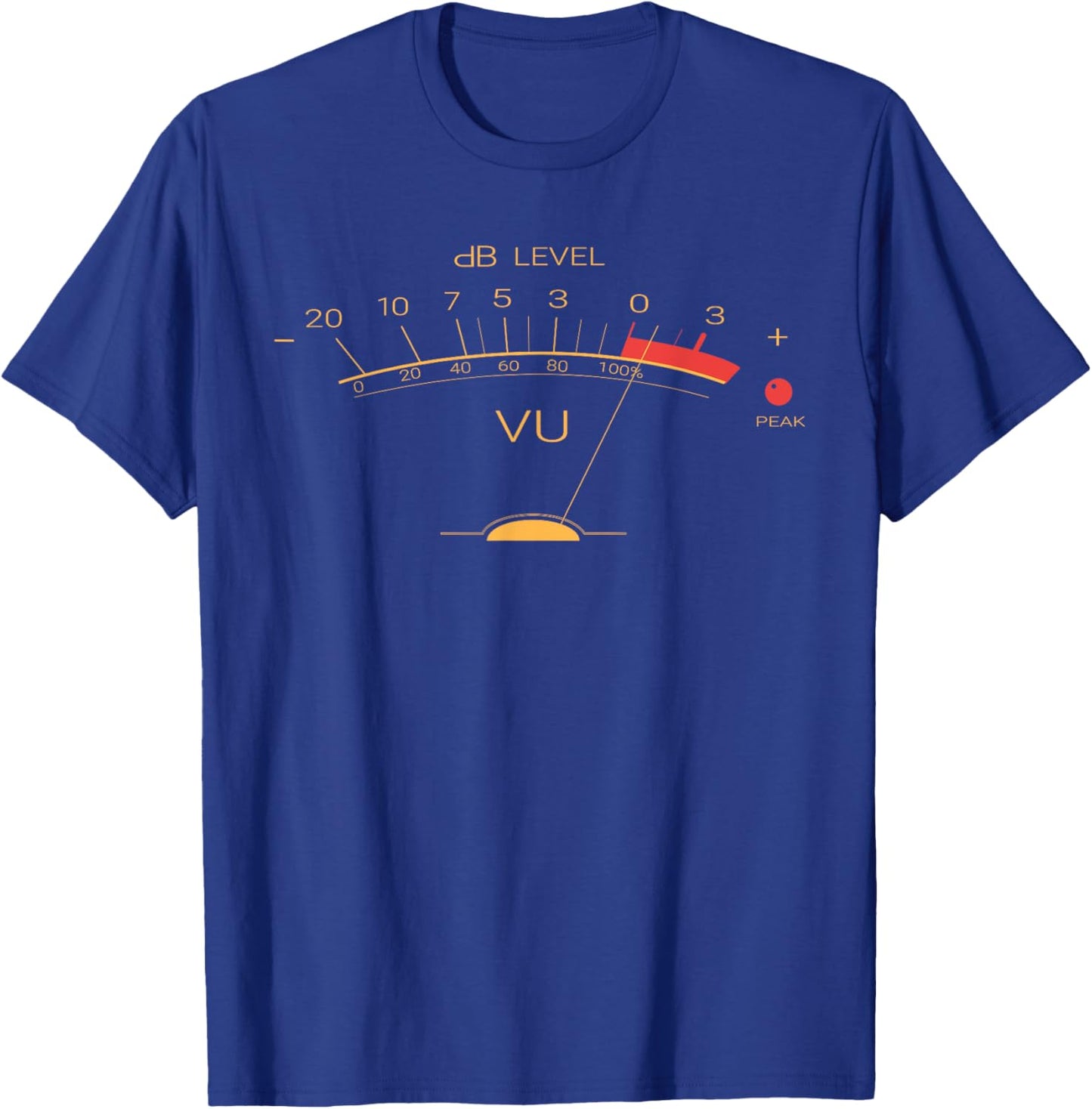 Volume VU Meter T-Shirt - T-Shirt | Royal