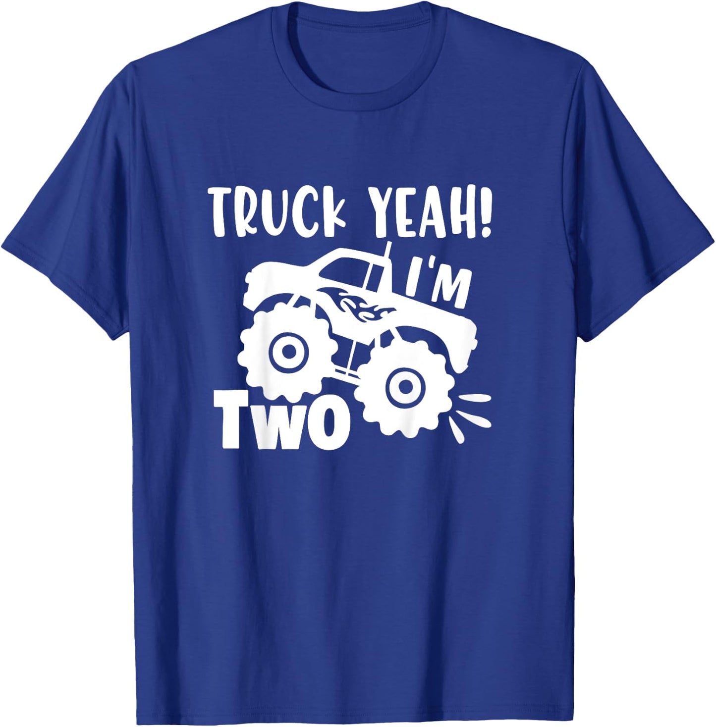 2nd Birthday Truck Yeah I'm Two, Funny Joke, Family T-Shirt - T-Shirt | Royal