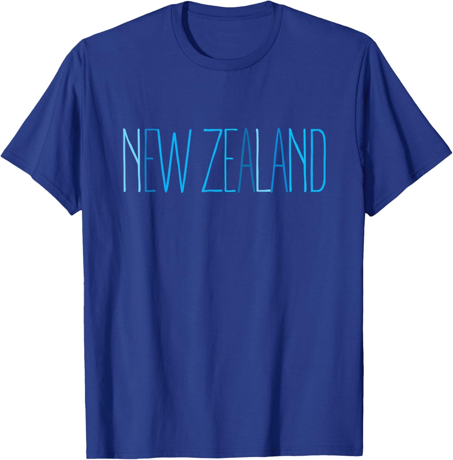 New Zealand Blue Lettering T-Shirt - T-Shirt | Royal