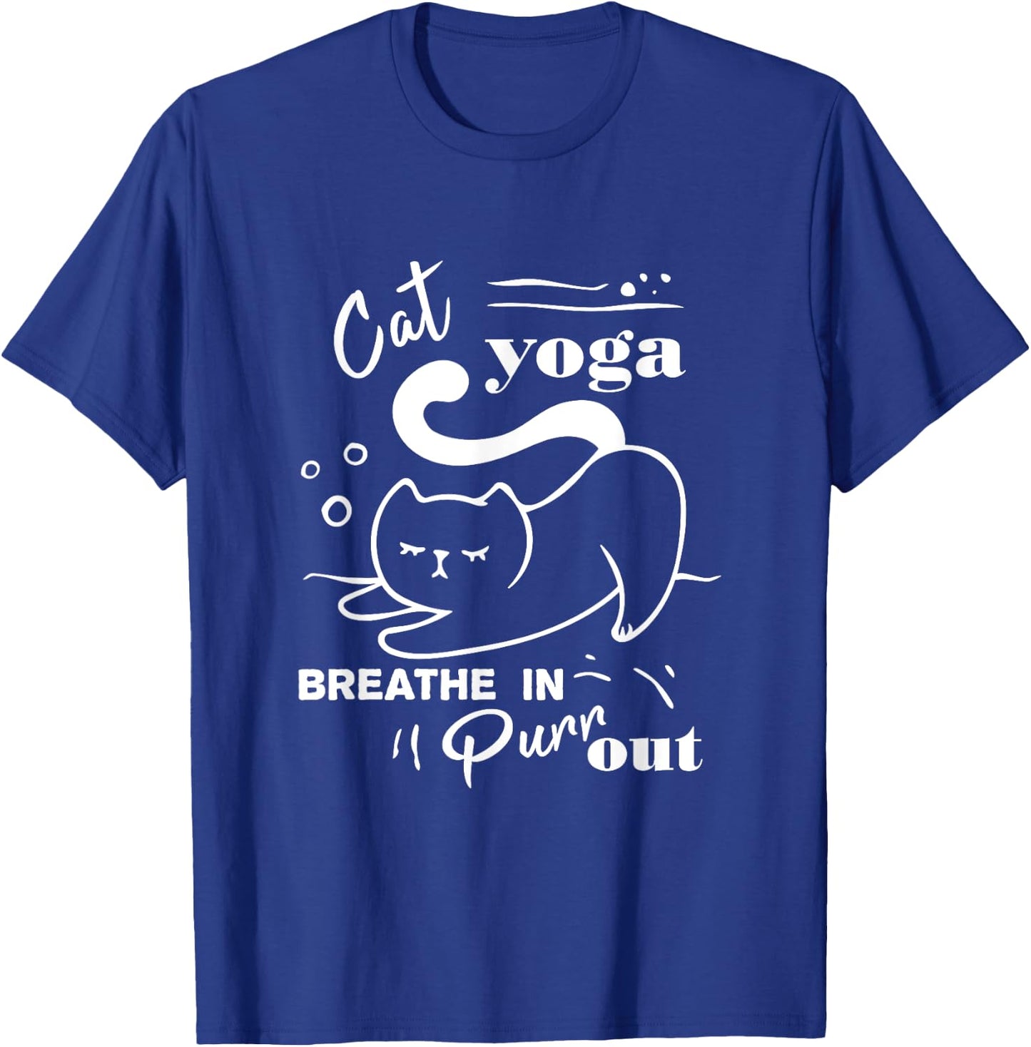 Cat Yoga Shirt Breathe In Purr Out T-Shirt - T-Shirt | Royal