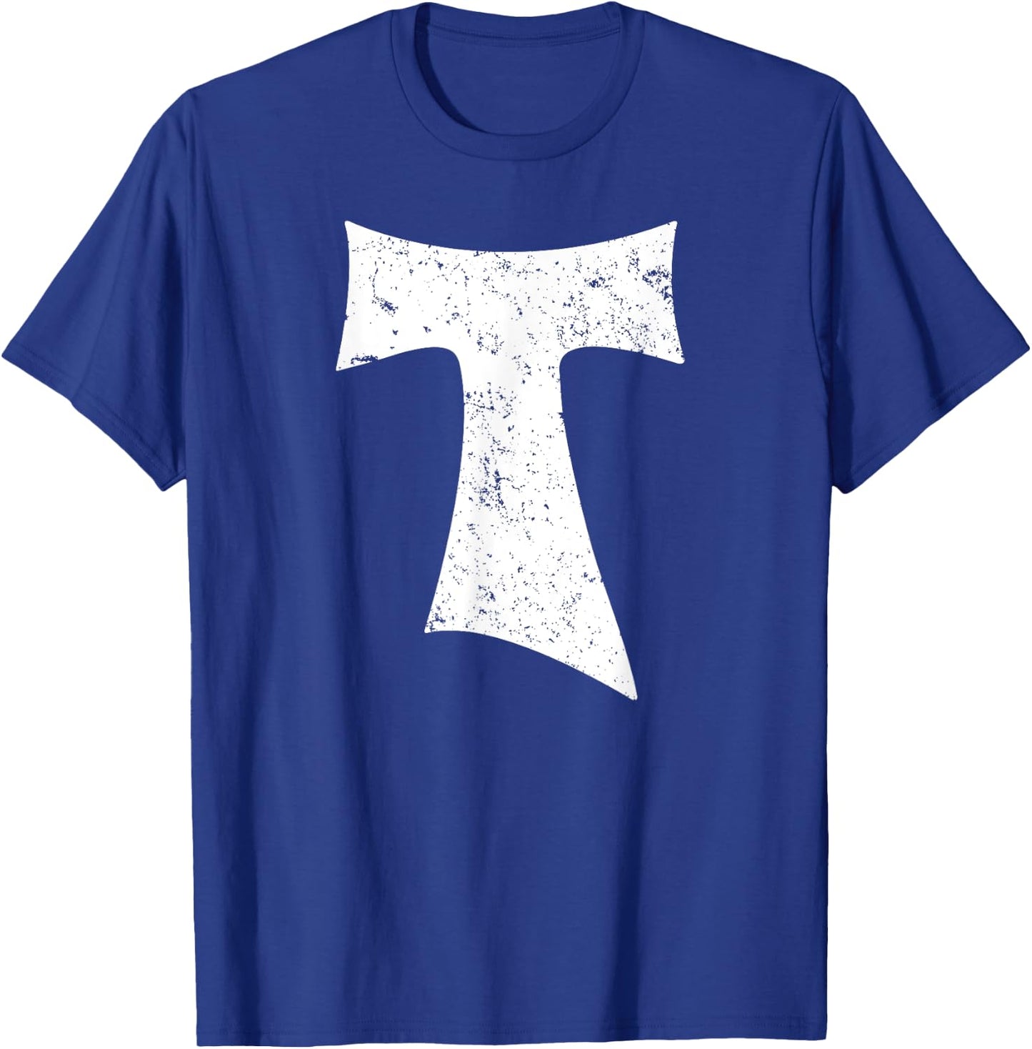 Tau Cross Franciscan Saint Anthony's Cross Catholic T-Shirt - T-Shirt | Royal
