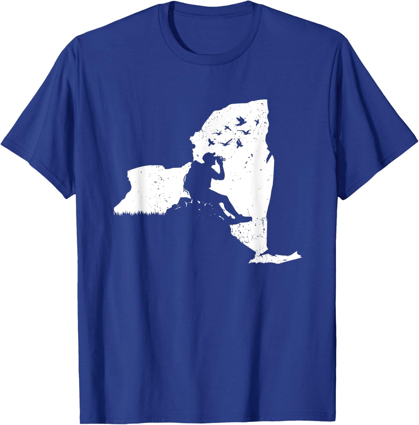 New York Bird Watching Design Birding Binoculars Birdwatcher T-Shirt - T-Shirt | Royal