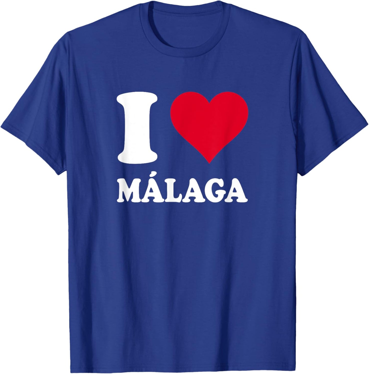 Red Heart I Love Málaga T-Shirt - T-Shirt | Royal