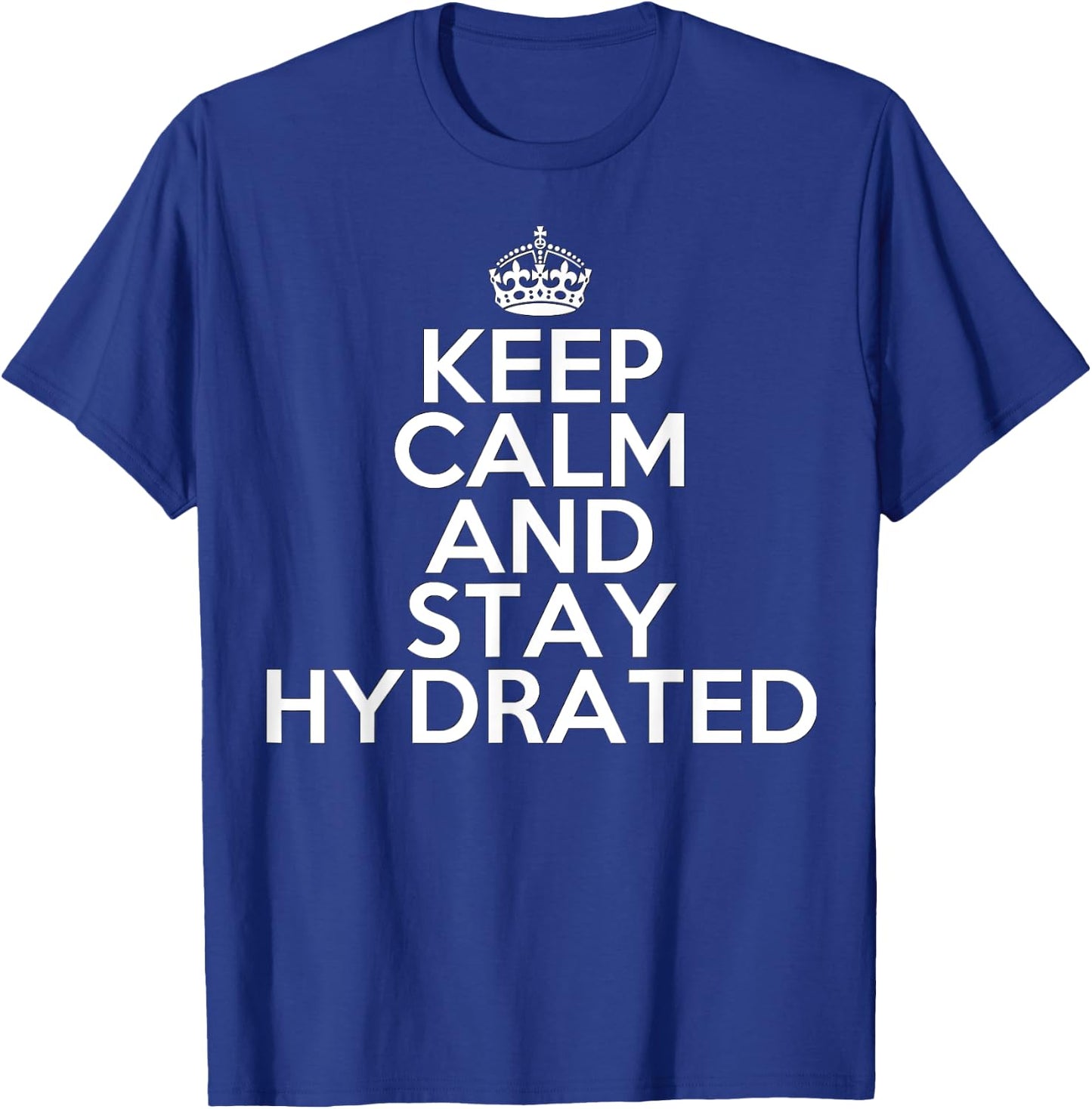 Funny Keep Calm and Stay Hydrated Hydro Homie Water T-Shirt - T-Shirt | Royal