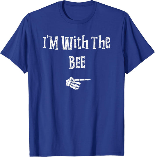 I'm With Bee Halloween Costume Funny Couples Matching T-Shirt - T-Shirt | Royal