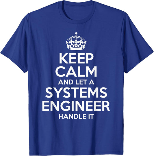 SYSTEMS ENGINEER Gift Funny Job Title Profession Birthday T-Shirt - T-Shirt | Royal