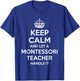MONTESSORI TEACHER Gift Funny Job Title Profession Birthday Women Girls Kids T-Shirt - T-Shirt | Royal