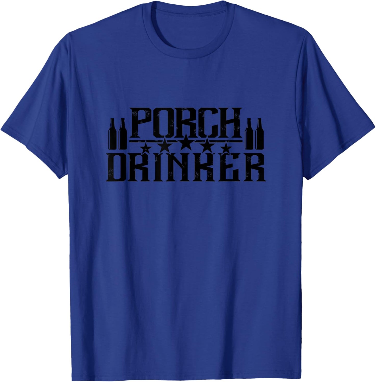 Porch Drinker Retro Gifts Humor T-Shirt - T-Shirt | Royal