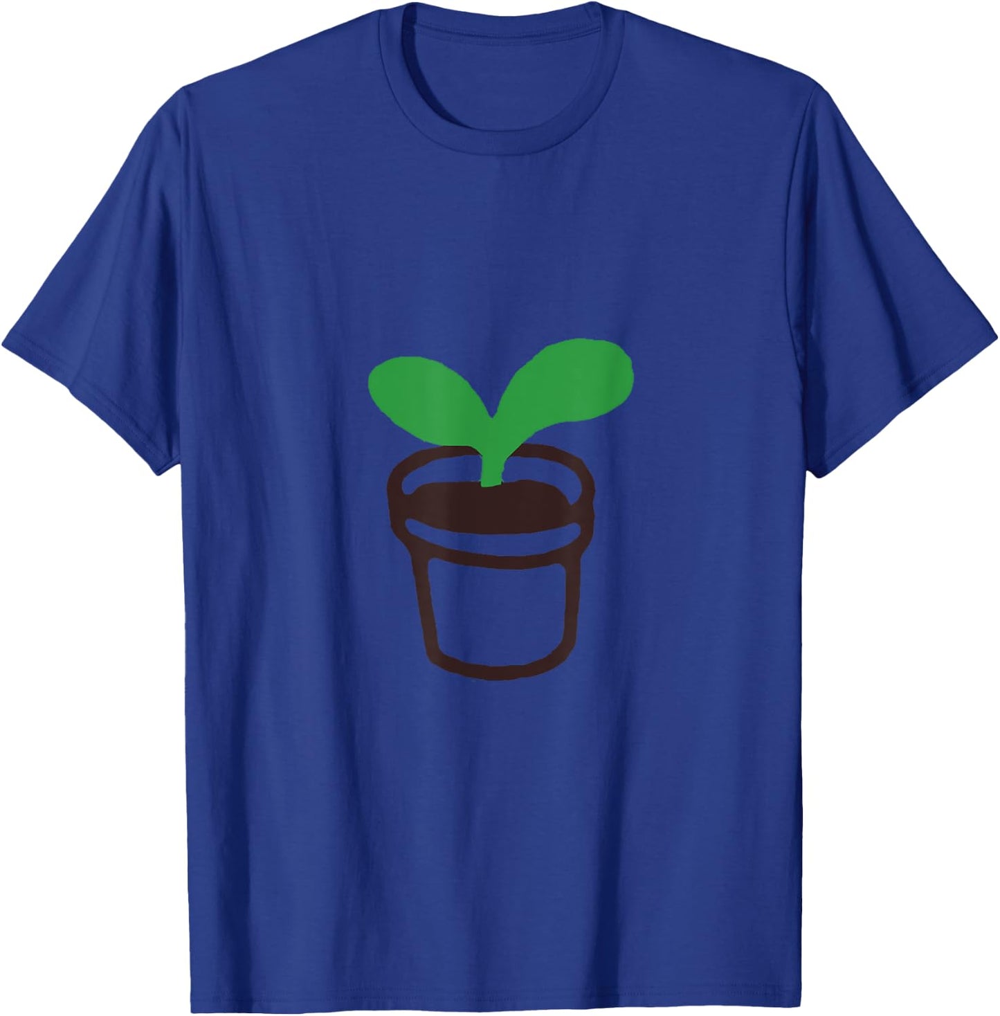 Cute Flower Pot Sprout Gift T-Shirt - T-Shirt | Royal