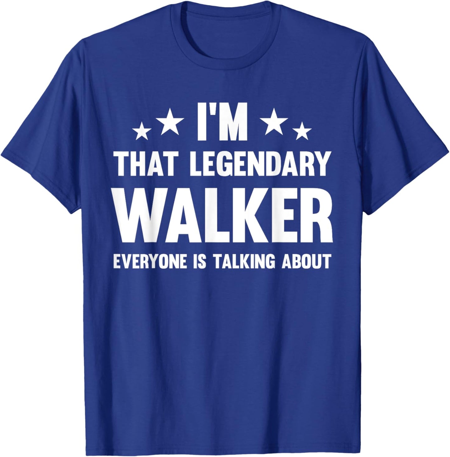 Funny Walker Name Designs Store Walker Personal First Name I'm That Legendary Walker - -Adults & Kids, Black, Small, Short Sleeve, Modern Classic, Spread Collar, Polyester 100% T-Shirt - T-Shirt | Royal