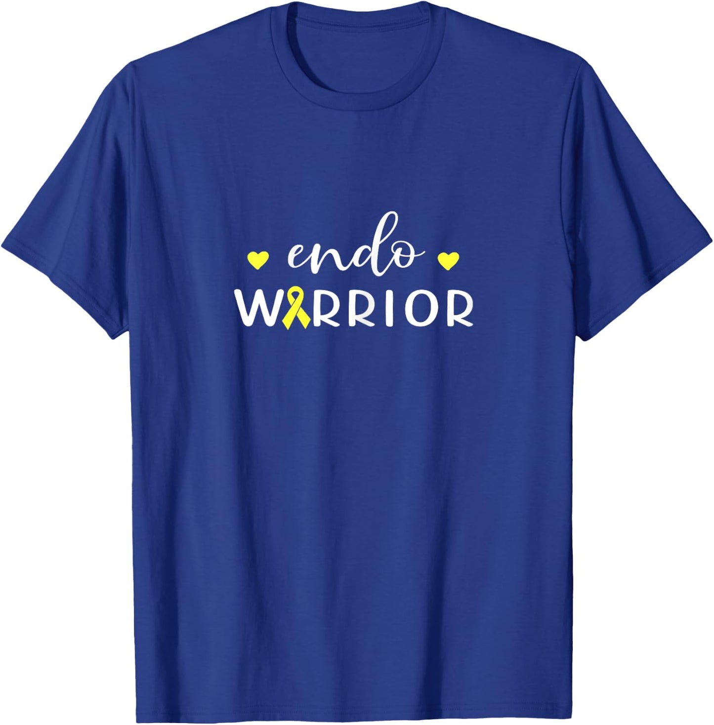 Endo Warrior Yellow Ribbon Endometriosis Awareness Month T-Shirt - T-Shirt | Royal