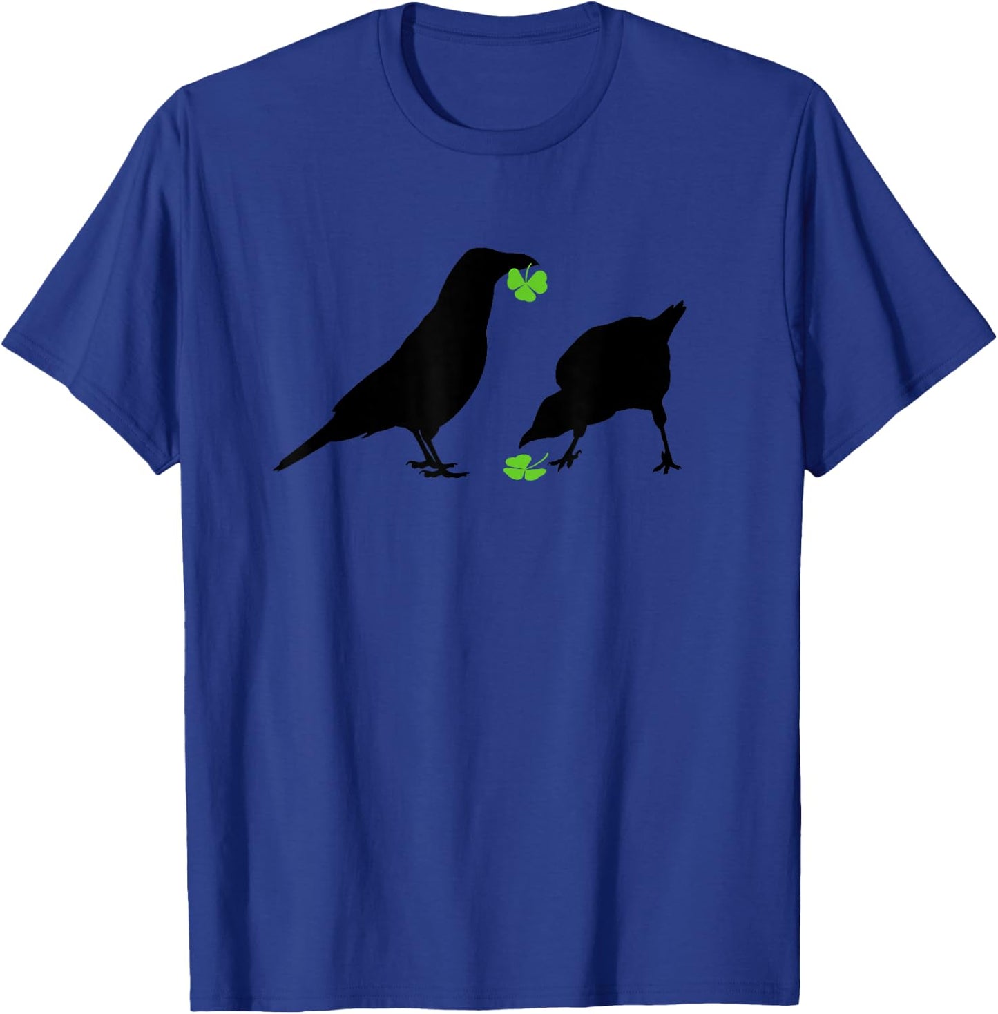 Saint Patrick's Day Shamrock Crows for Bird Lovers T-Shirt - T-Shirt | Royal