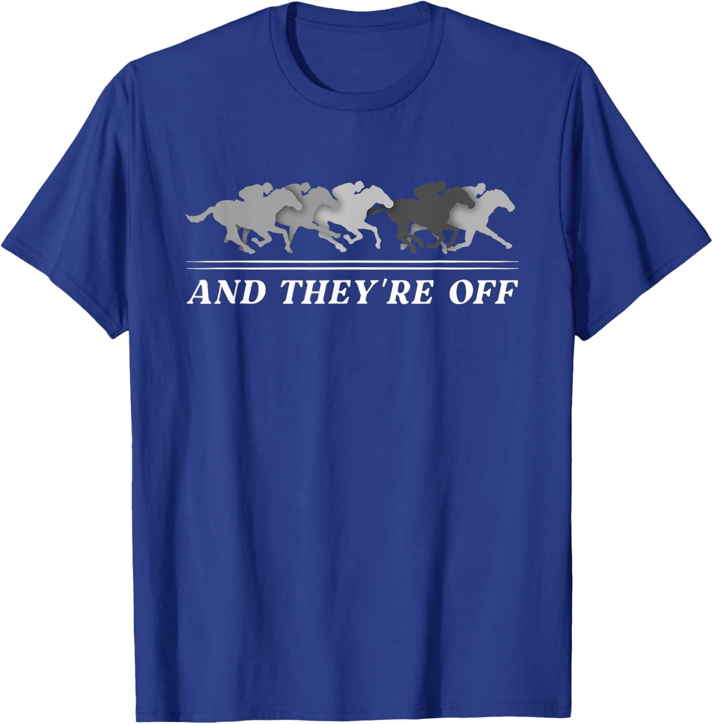 Funny Horse Racing Jockey Racer Derby Rider Track Race Gifts T-Shirt - T-Shirt | Royal