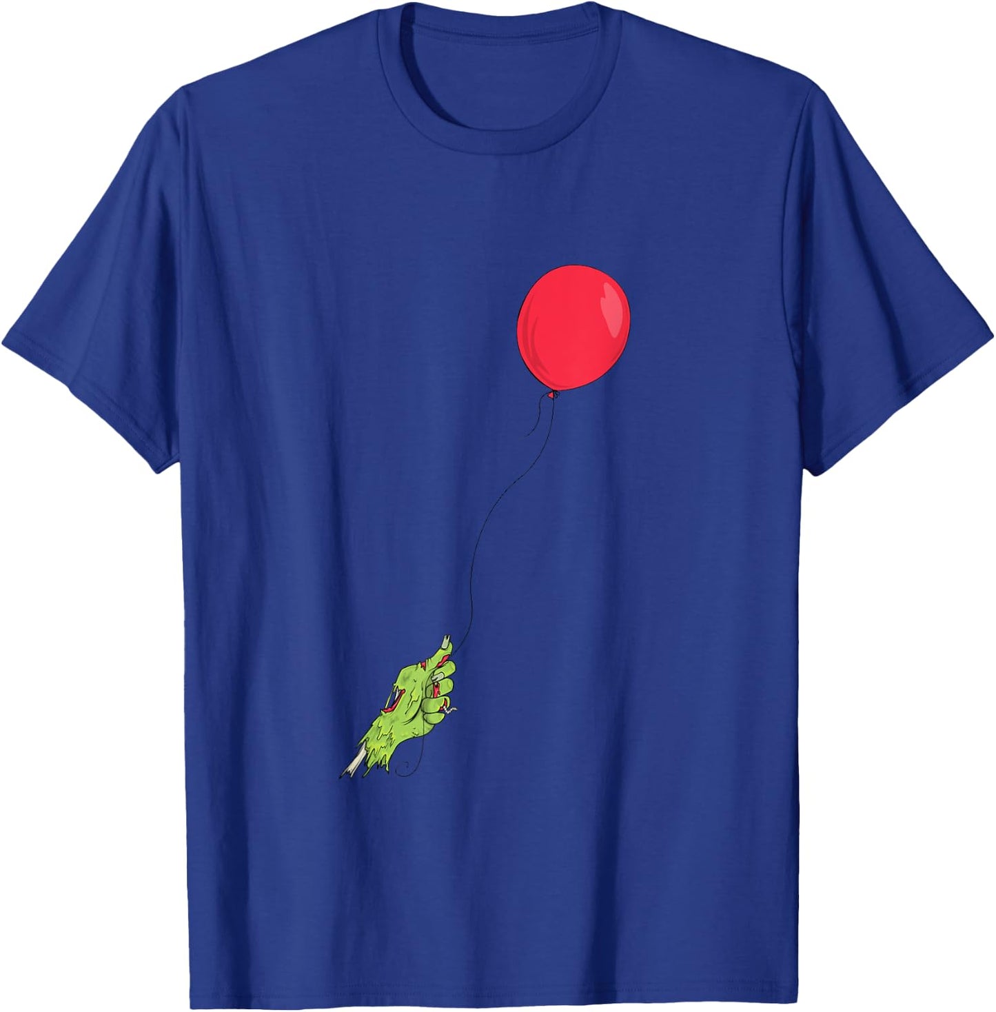 Funny Zombie Apocalypse Balloon Floating One Zombie Hand T-Shirt - T-Shirt | Royal