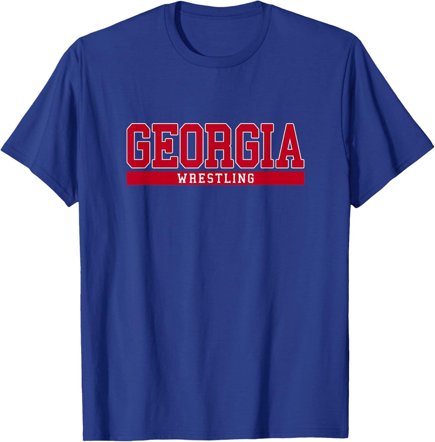 Georgia Wrestling - Black, -Adults, Short Sleeve, Small T-Shirt - T-Shirt | Royal