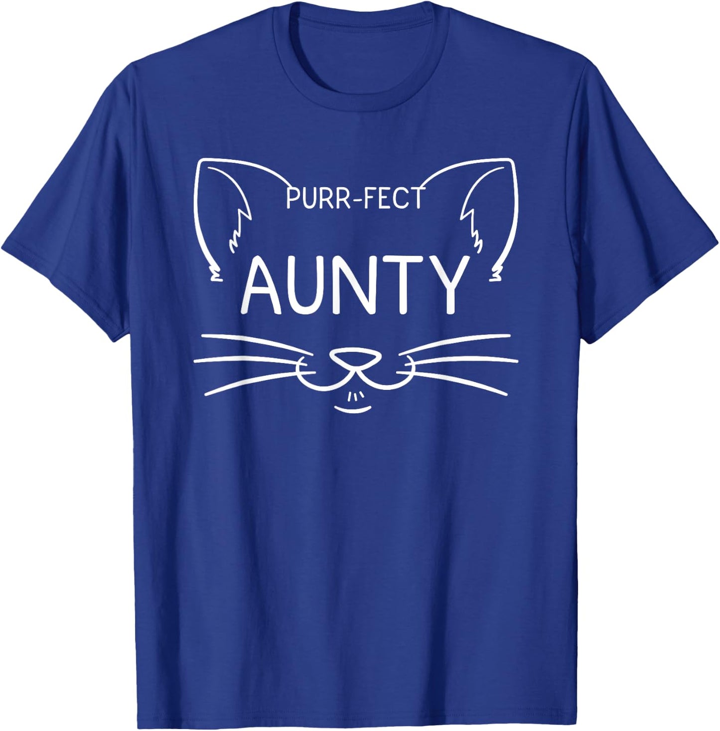 Purr-fect Aunty Funny Cat Lover Aunt Aunties Kitty Owner T-Shirt - T-Shirt | Royal