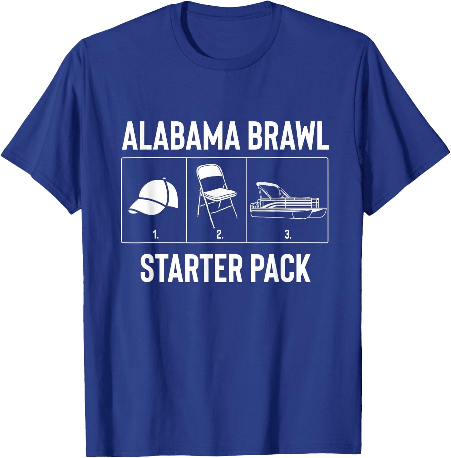 Funny Alabama Meme Boat Brawl Starter Pack T-Shirt - T-Shirt | Royal