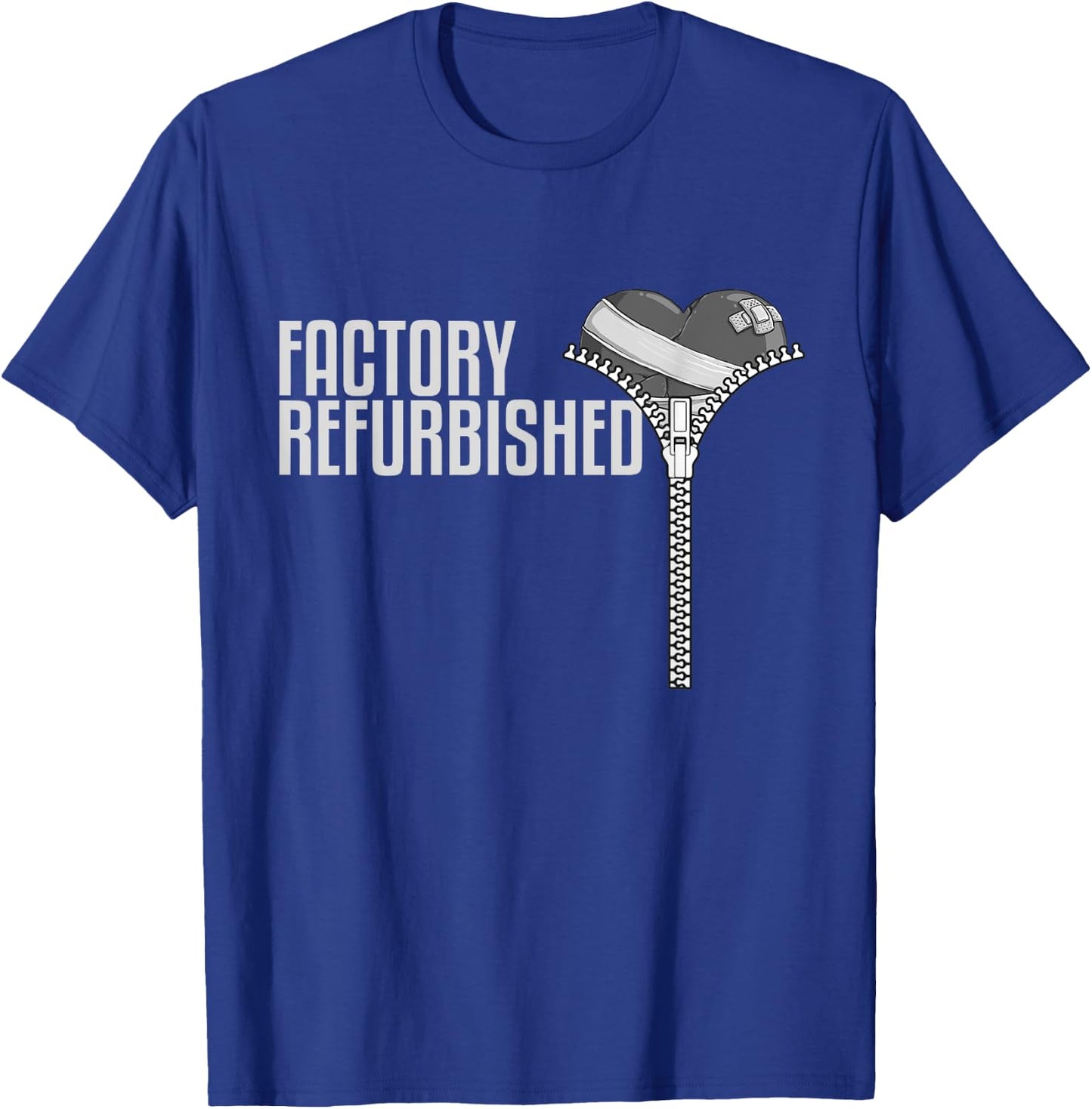 Funny Factory Refurbished Gift Open Heart Surgery Survivors T-Shirt - T-Shirt | Royal