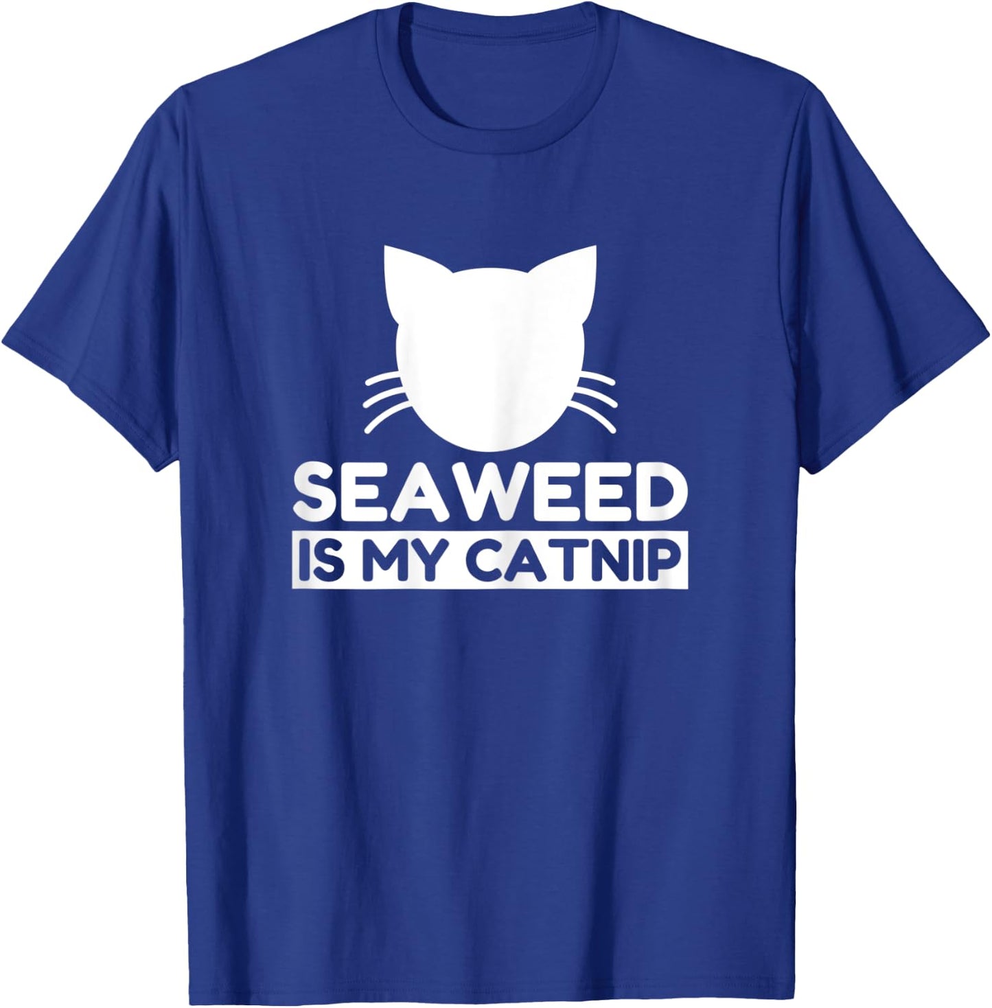 Seaweed Lover Funny Cute Cat Gifts Women Kids T-Shirt - T-Shirt | Royal
