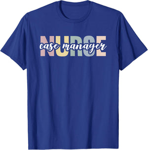 RN Management Nursing Student Hospital Nurse Case Manager T-Shirt - T-Shirt | Royal