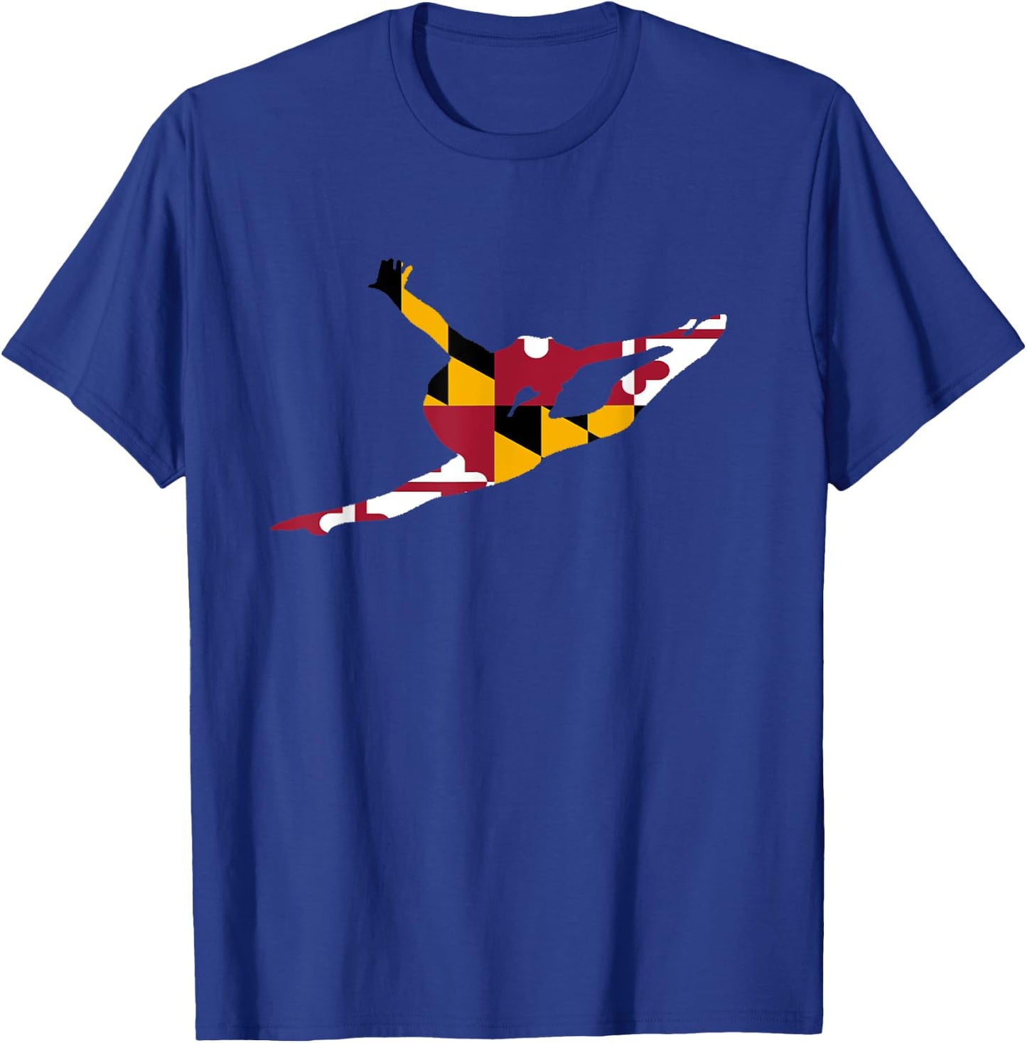 Gymnast Maryland State Flag Shirt Maryland Gymnastics T-Shirt - T-Shirt | Royal