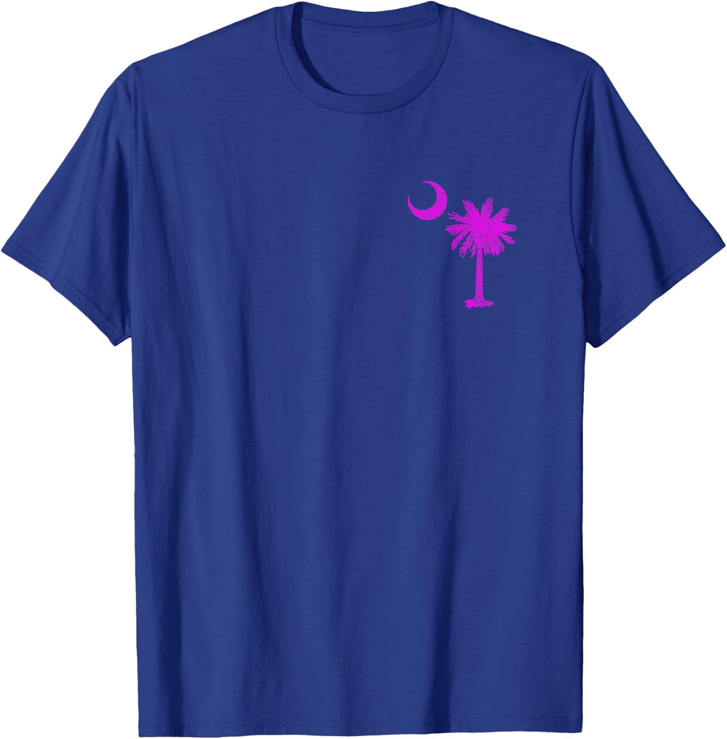 South Carolina State Flag Palmetto Tree Crescent Moon SC T-Shirt - T-Shirt | Royal