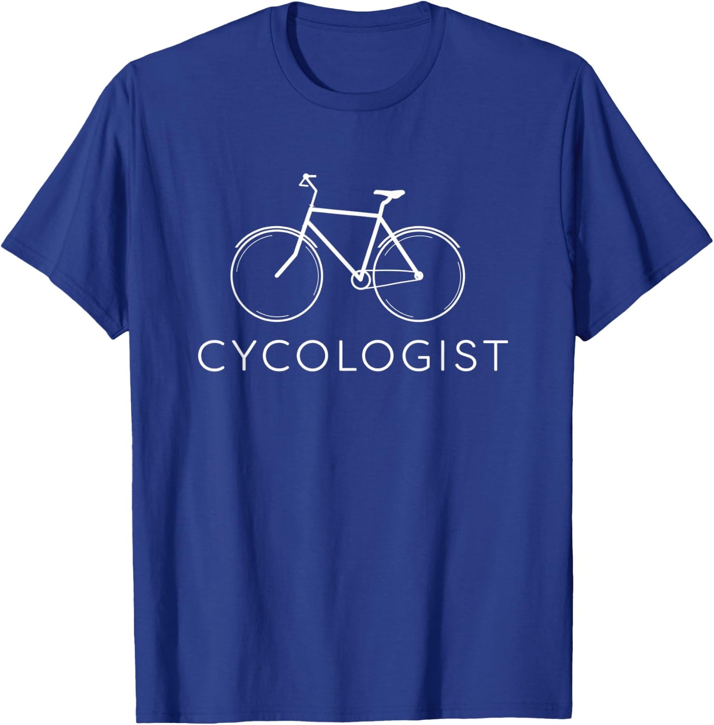 Cycologist Fine Parody Bicycle Illustration - Cyclists Gift T-Shirt - T-Shirt | Royal