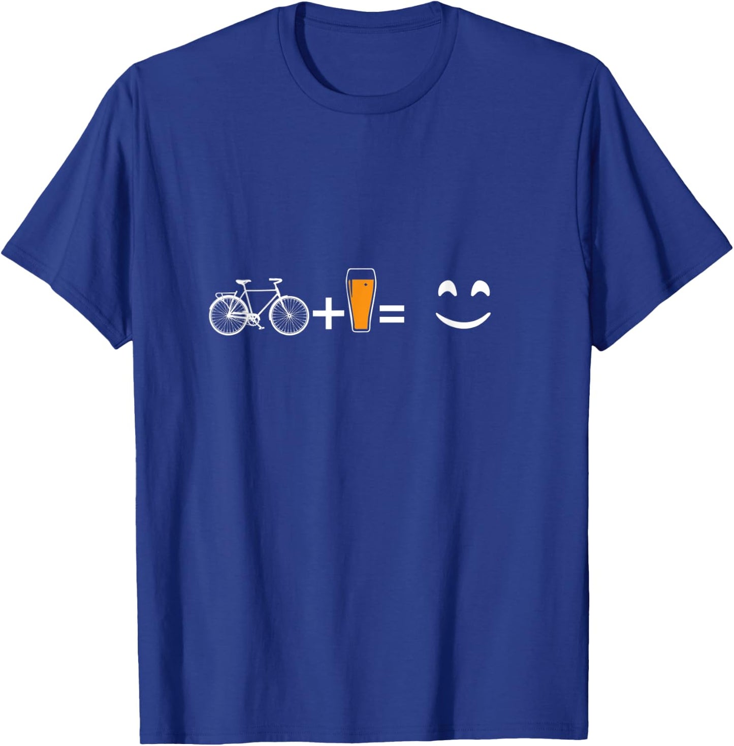 Cyclist Bicycle Mountain Bike Beer Happy Gift T-Shirt - T-Shirt | Royal