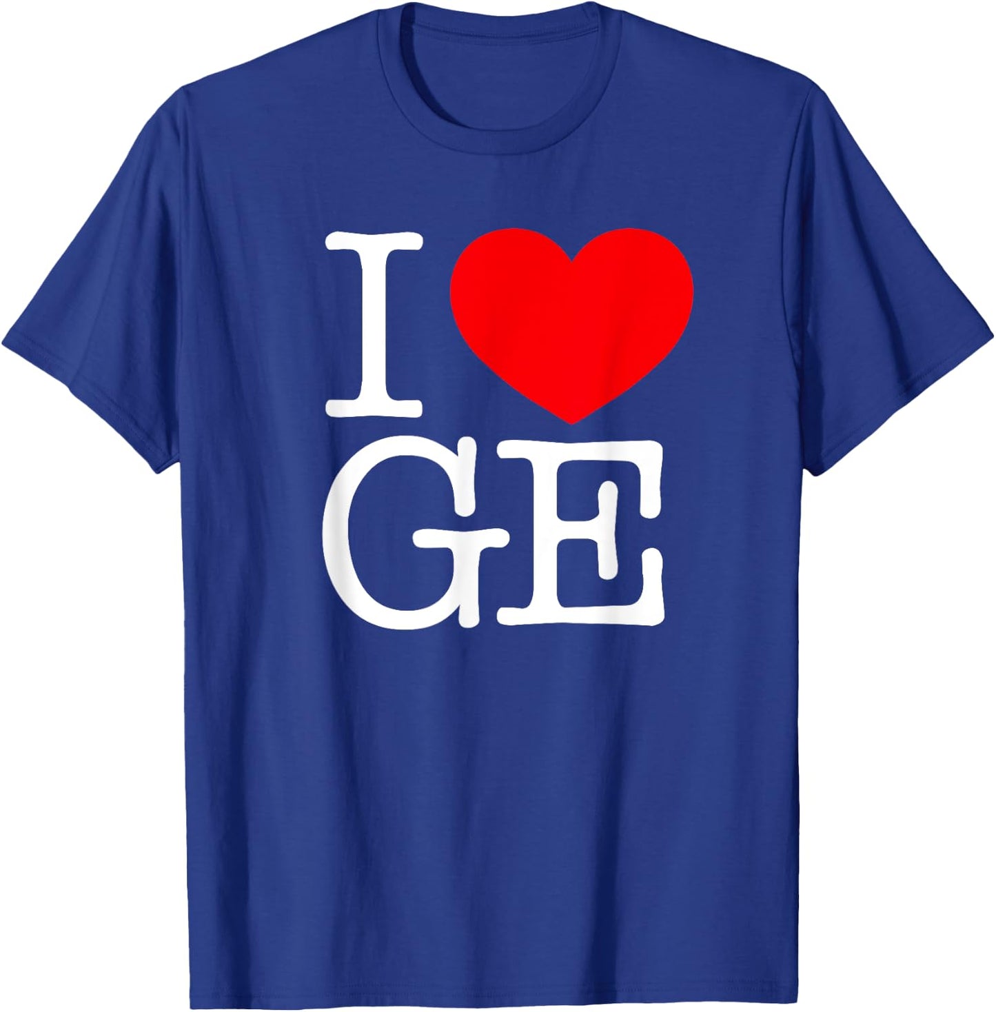 I Love (Heart) GE T-Shirt - T-Shirt | Royal