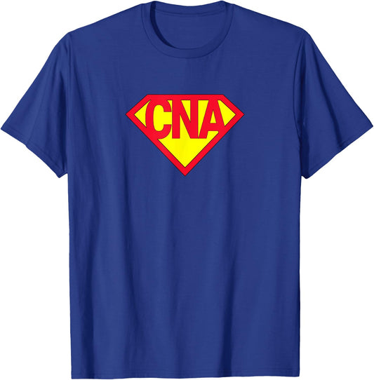 Super CNA Certified Nurse Assistant Superhero T-Shirt - T-Shirt | Royal