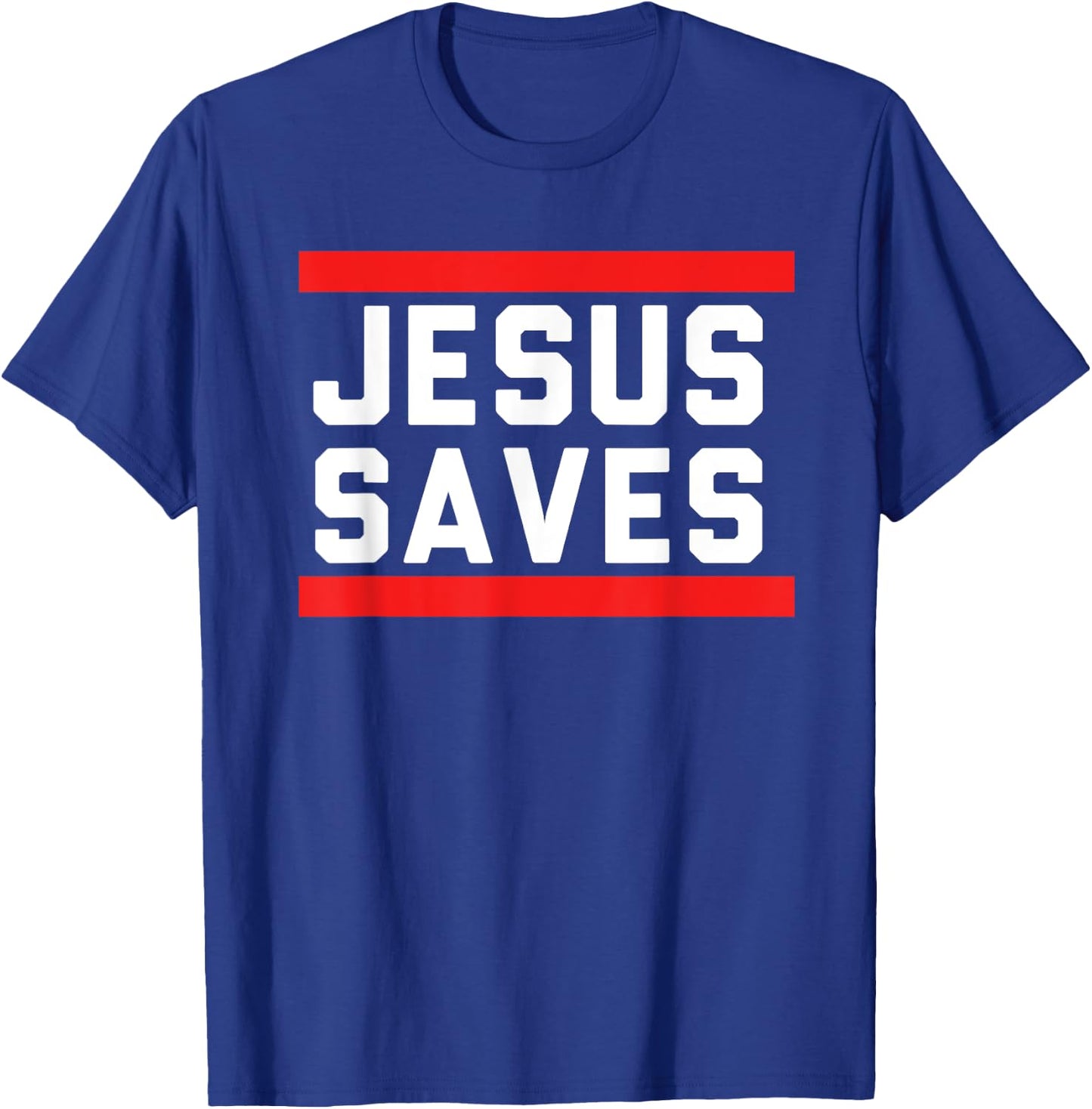 Jesus Saves Religious Christian Faith T-Shirt - T-Shirt | Royal