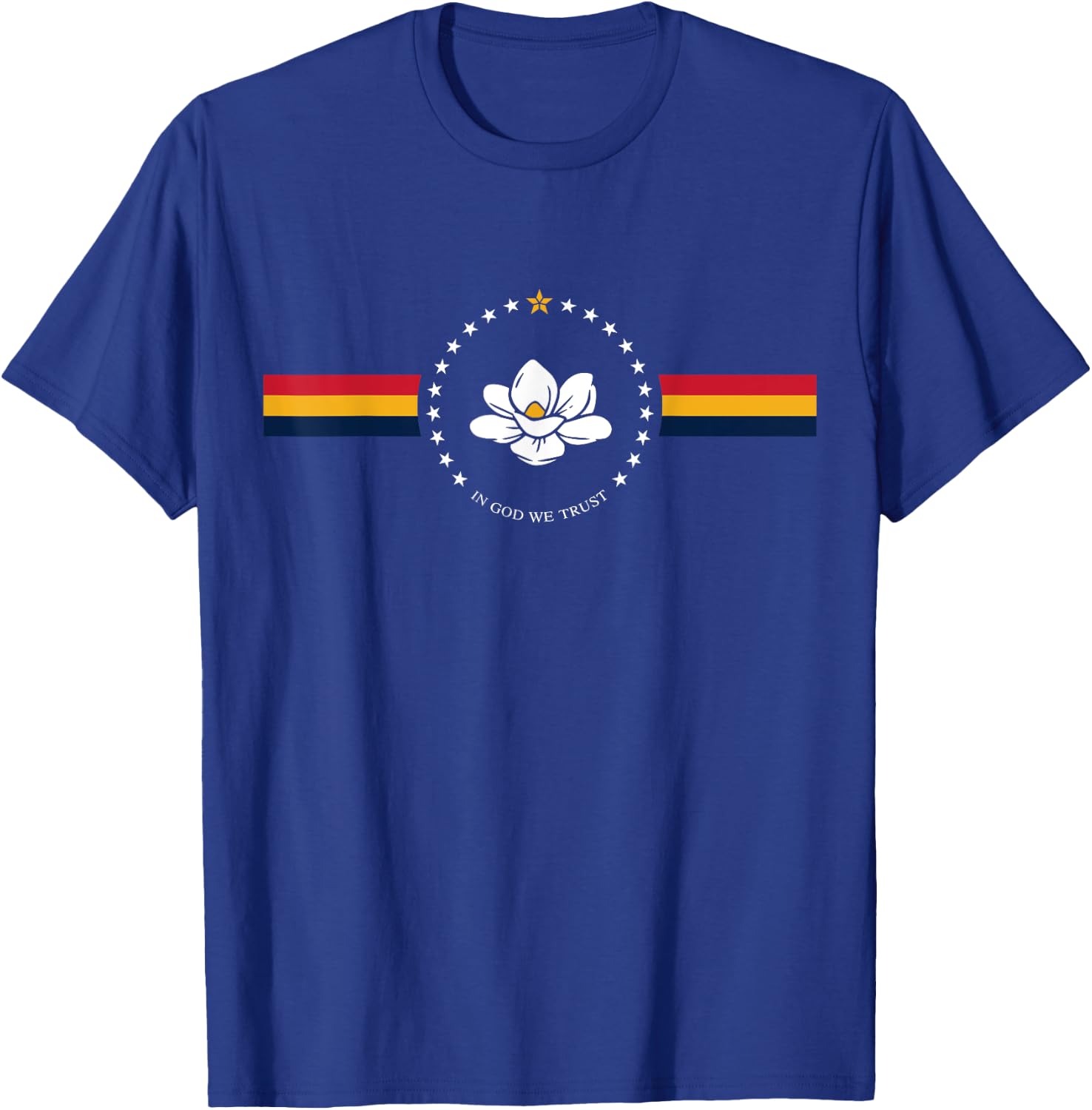 State of Mississippi Flag Jackson Biloxi Magnolia State T-Shirt - T-Shirt | Royal