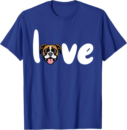 Boxer Love Dog T-Shirt - T-Shirt | Royal
