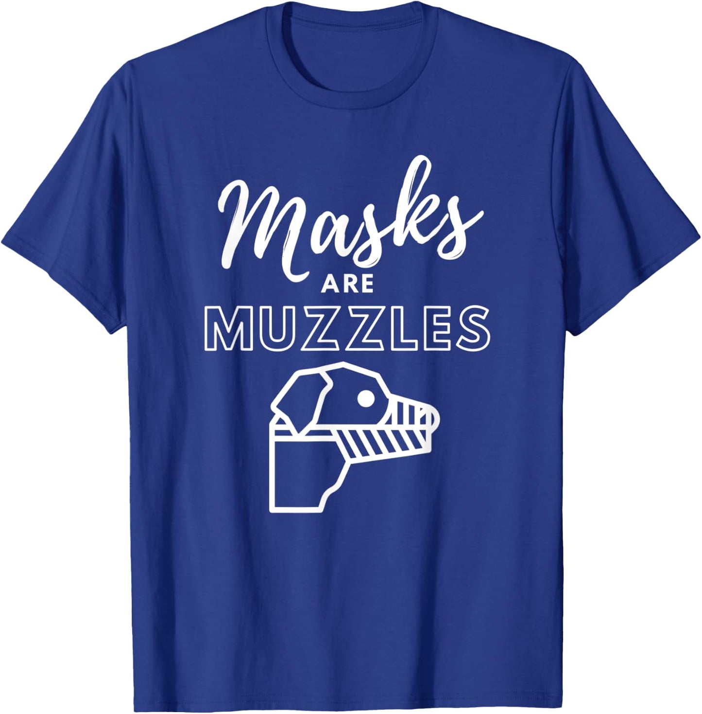 Masks Are Muzzles - Funny Dog Muzzle Meme Human Sheep Muzzle T-Shirt - T-Shirt | Royal