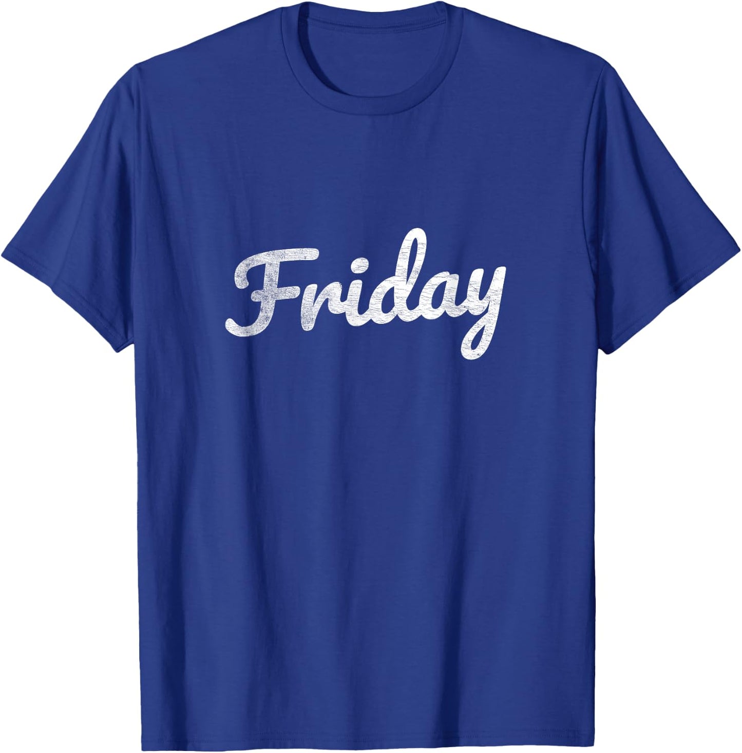 Friday Distressed Fun Days of the Week Weekend T-Shirt - T-Shirt | Royal