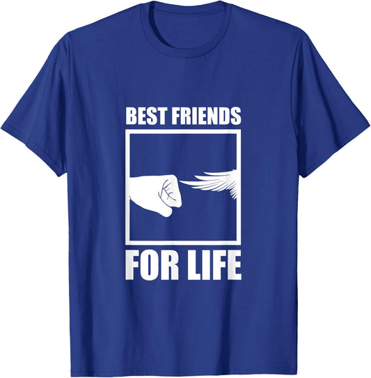 Best friends for life - wing parrot budgerigar T-Shirt - T-Shirt | Royal