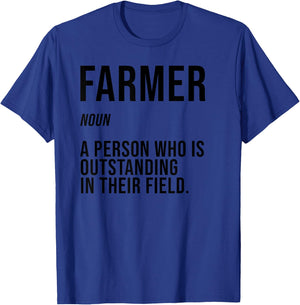 Funny Dairy Farmer Gift Local Farming Men Women Boys Girls T-Shirt - T-Shirt | Royal