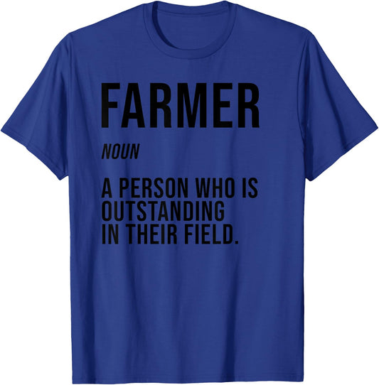 Funny Dairy Farmer Gift Local Farming Men Women Boys Girls T-Shirt - T-Shirt | Royal