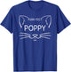 Purr-fect Poppy Funny Cat Lover Grandfather Kitten Owner T-Shirt - T-Shirt | Royal